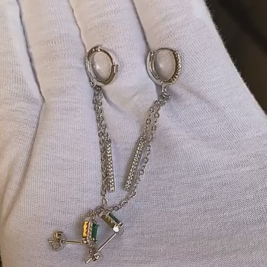 Boucle d’oreille chaine plaqué or rose vidéo