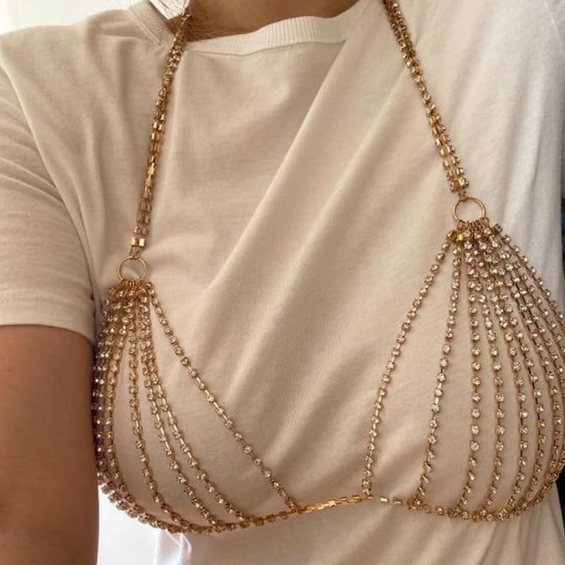 Soutien gorge strass séduisant