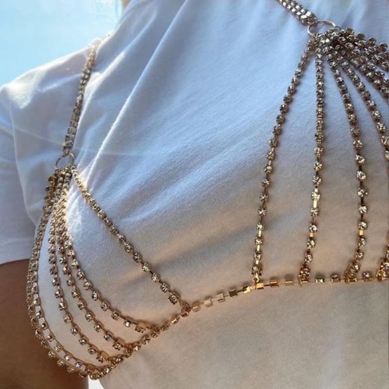 Soutien gorge strass séduisant