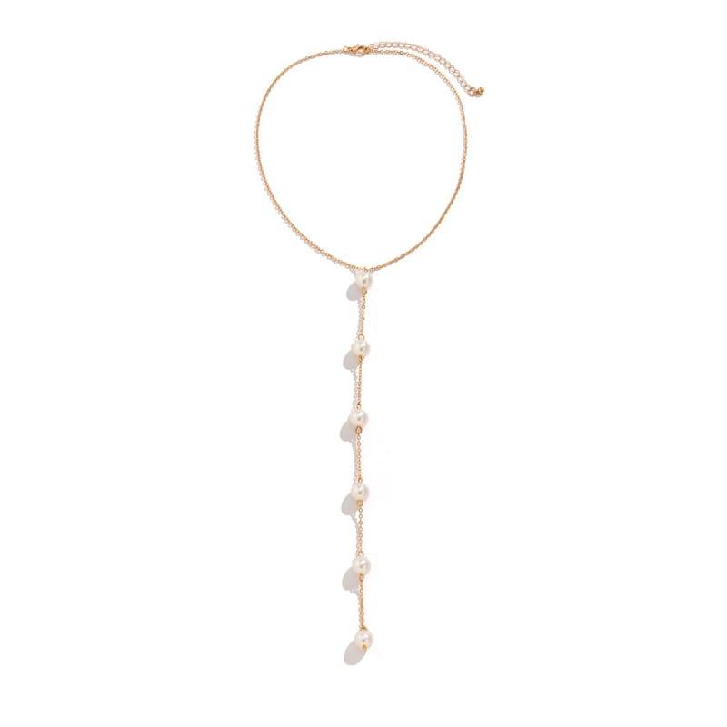 Bijou de poitrine collier avec perles pendantes