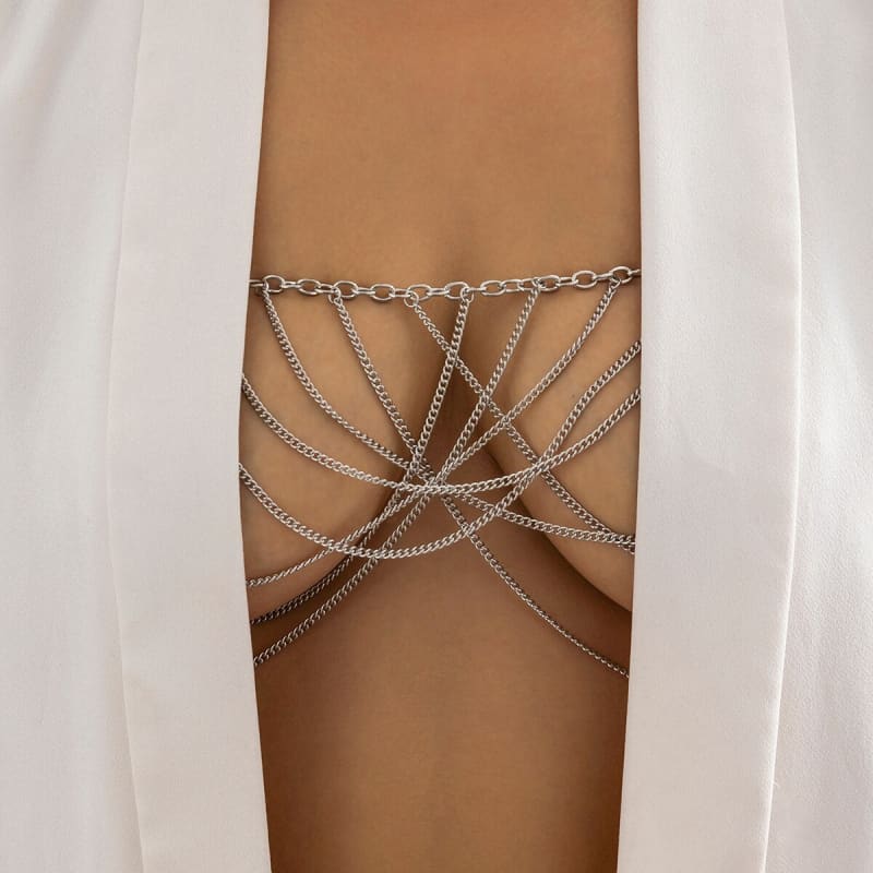 Bijou de seins soutien-gorge - Couleur argent