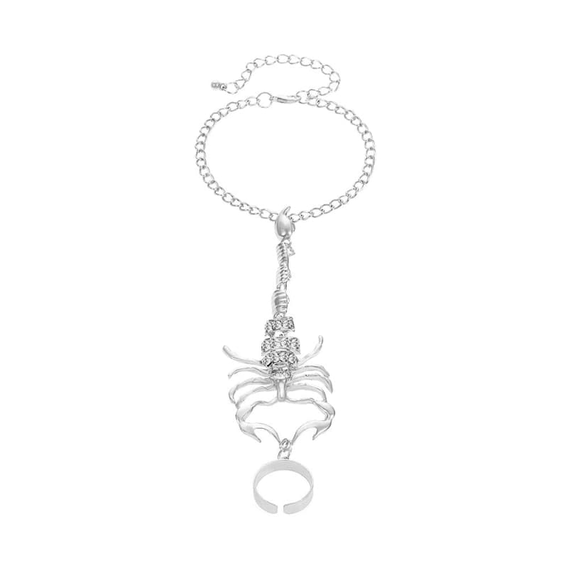 Bracelet bague scorpion - Argent