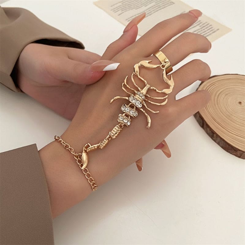 Bracelet bague scorpion