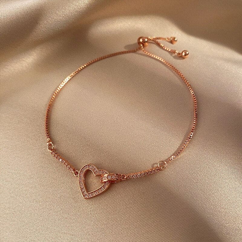 Bracelet chaine or rose