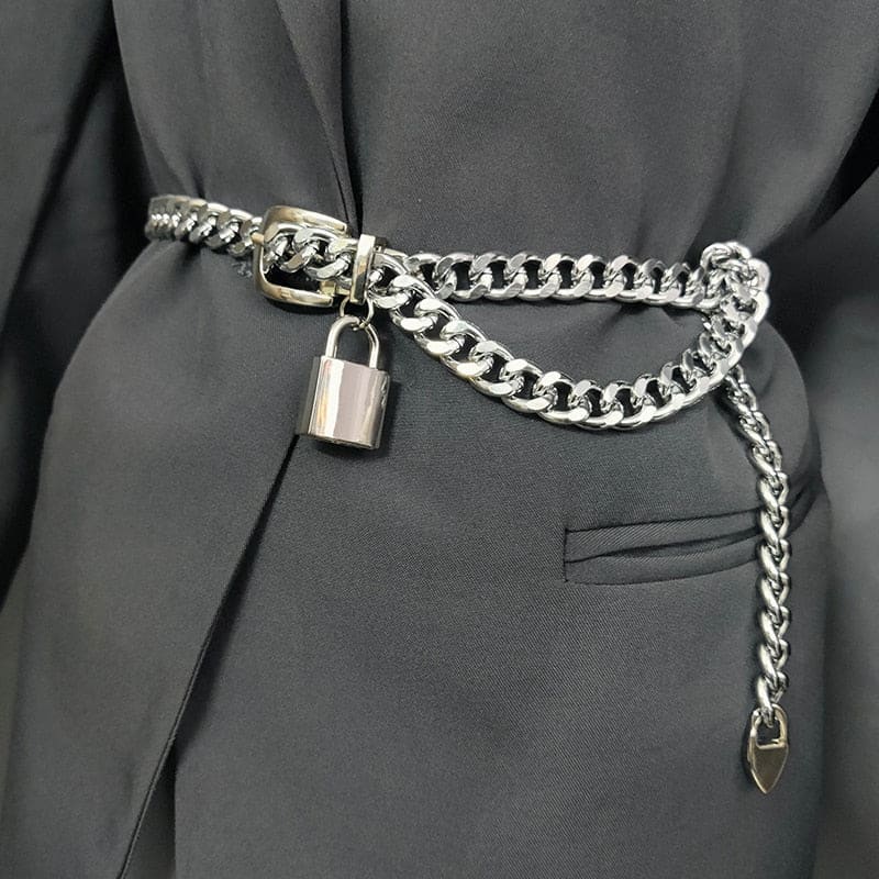 Ceinture chaine cadenas - Argent