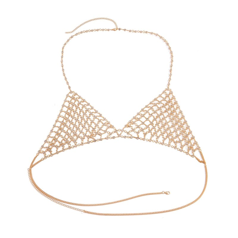 Chaine de corps soutien-gorge en strass
