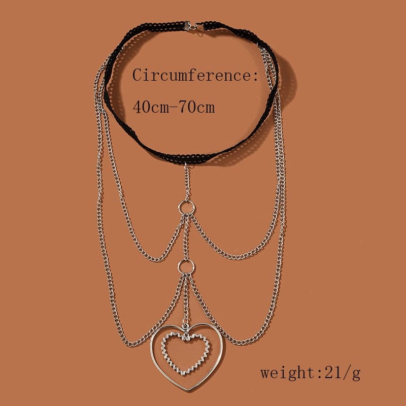 Chaine de cuisse avec pendentif coeur